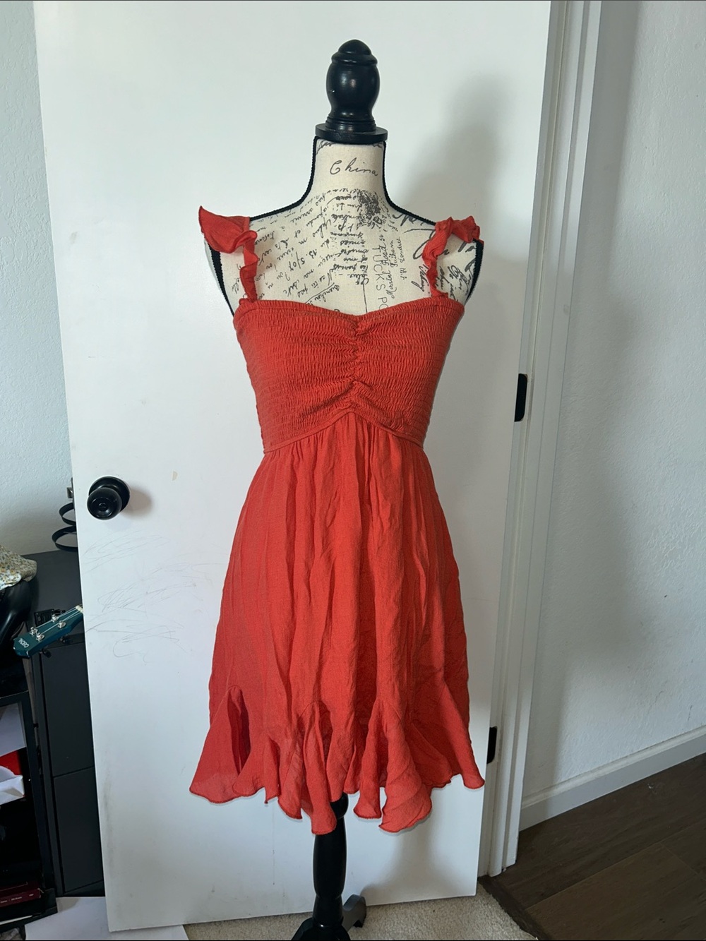 Whimsical Orange Fairycore Dress